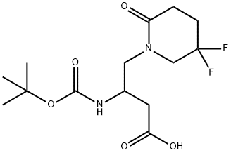 (S)-3-((tert-Butoxycarbonyl)amino)-4-(5,5-difluor-2-oxopiperidin-1-yl)butansyre