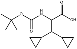 2-((tert-butoxycarbonyl)amino)-3,3-dicyclopropylpropansyre