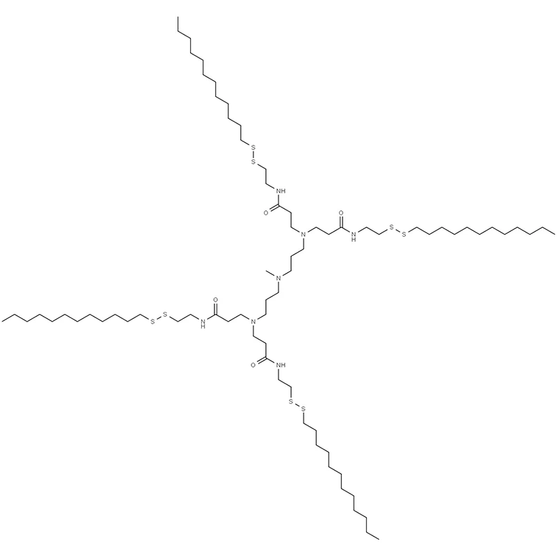 3,3',3'',3'''-(((Methylazandiyl)bis(propan-3,1-diyl))bis(azanetriyl))tetrakis(N-(2-(dodecyldisulfanyl)ethyl)propanamid)