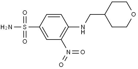 3-nitro-4-(((tetrahydro-2H-pyran-4-yl)methyl)amino)-benzensulfonamid