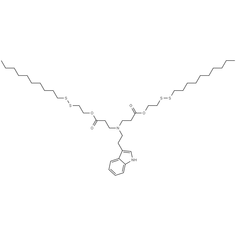 Bis(2-(decyldisulfaneyl)ethyl)3,3'-((2-(1H-indol-3-yl)ethyl)azandiyl)dipropionat